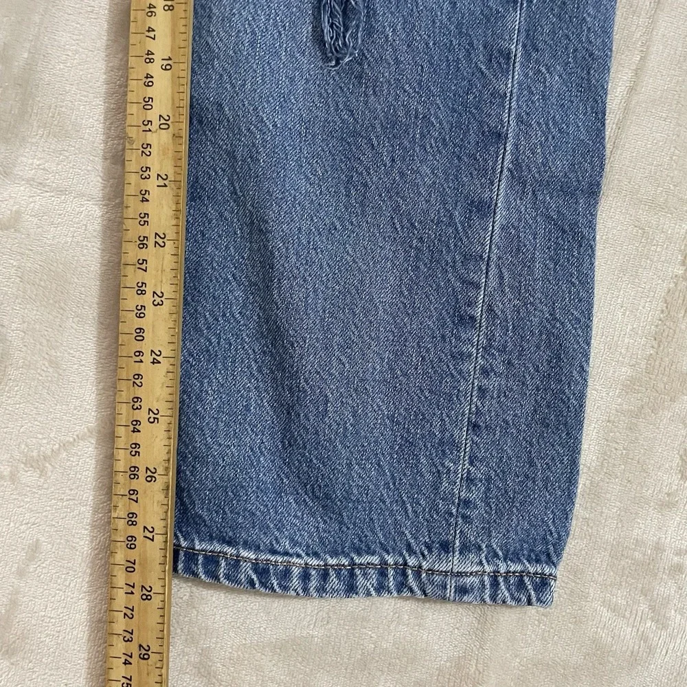 Aeropostale Jeans Womens Size 000 90s Baggy Blue Denim Medium Wash‎ Button Fly